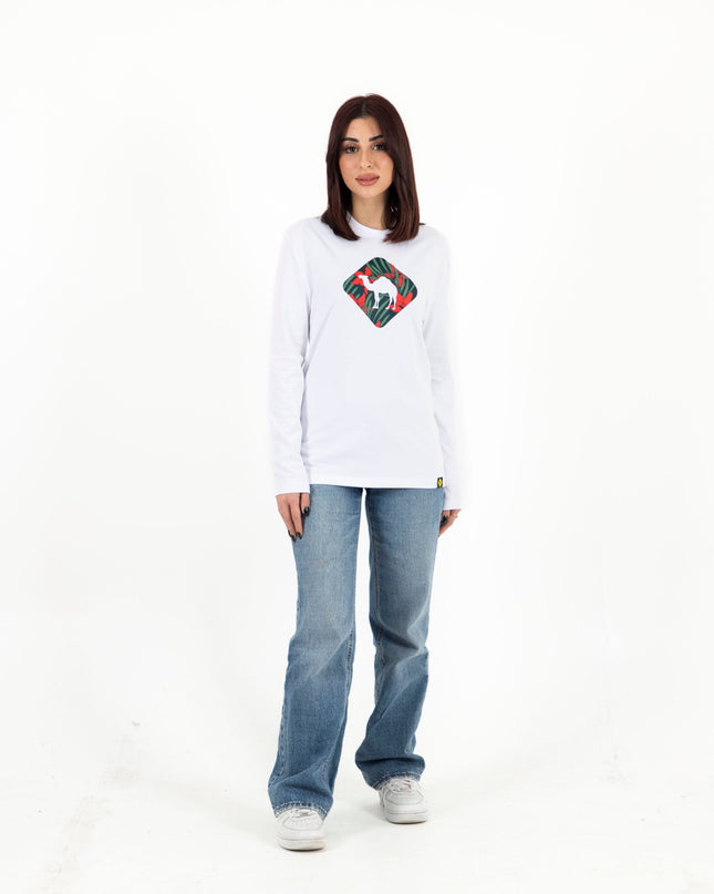Jobedu Camel Crossing Tropical | Premium T-shirt Unisex Longsleeve Basic Cut - Premium T-shirt Unisex Longsleeve Basic Cut - Jobedu Jordan