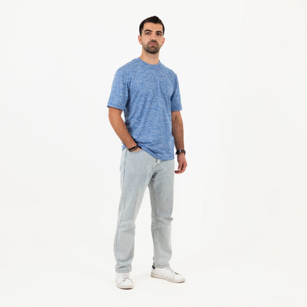 Luxe Blue Heather | T-shirt Unisex Self - Rib - T-shirt Unisex Self - Rib - Jobedu Jordan