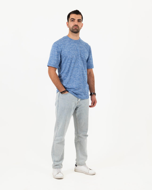 Luxe Blue Heather | T-shirt Unisex Self - Rib - T-shirt Unisex Self - Rib - Jobedu Jordan