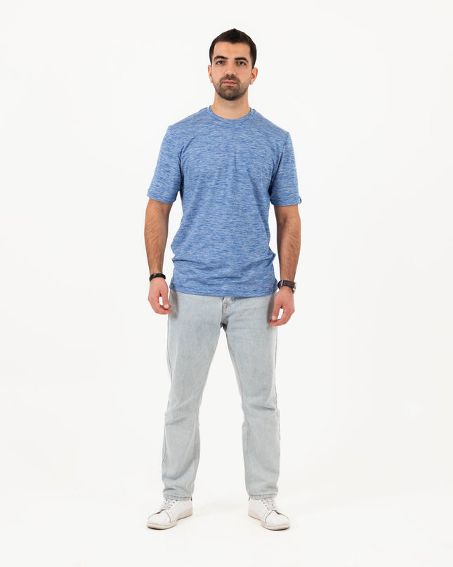 Luxe Blue Heather | T-shirt Unisex Self - Rib - T-shirt Unisex Self - Rib - Jobedu Jordan