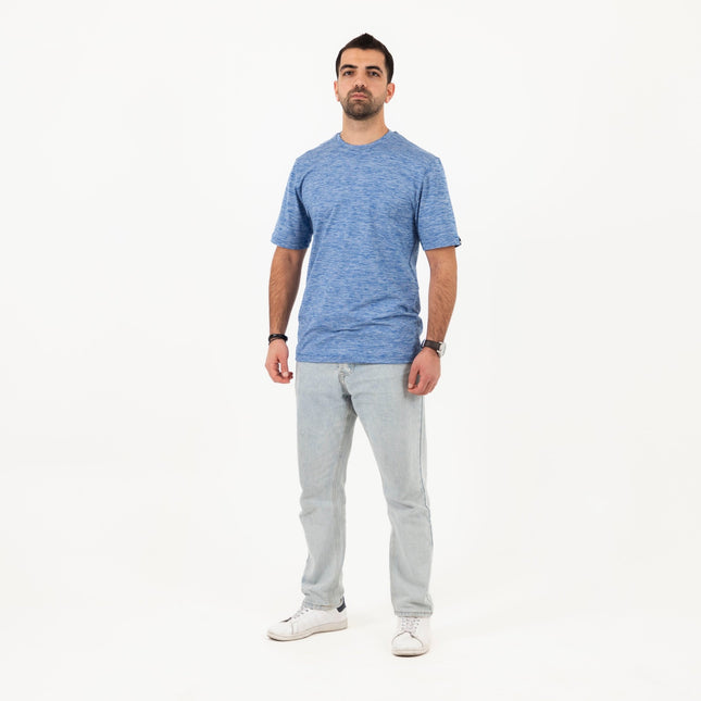 Luxe Blue Heather | T-shirt Unisex Self - Rib - T-shirt Unisex Self - Rib - Jobedu Jordan