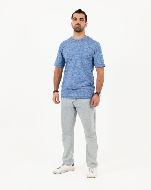 Luxe Blue Heather | T-shirt Unisex Self - Rib - T-shirt Unisex Self - Rib - Jobedu Jordan