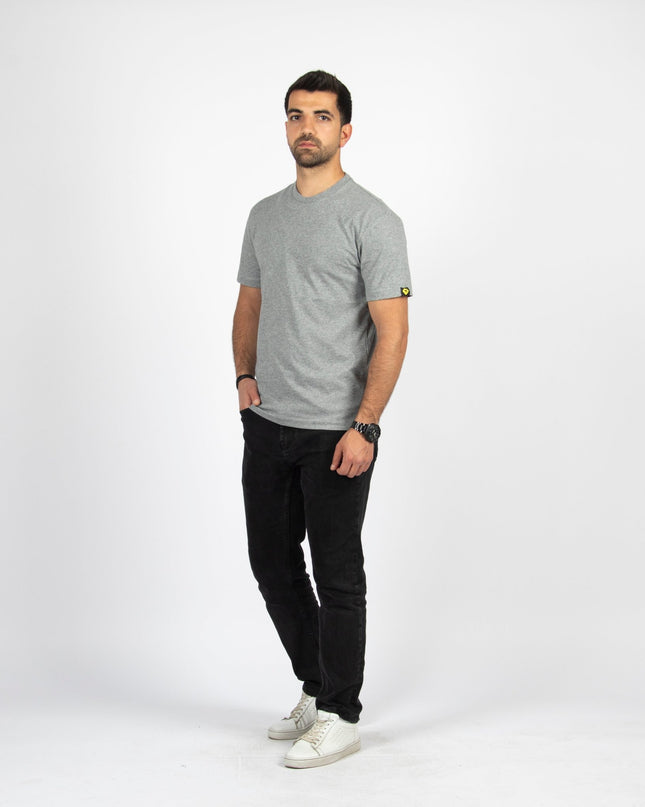 Medium Grey Melange | Basic Cut T-shirt - Basic T-Shirt - Unisex - Jobedu Jordan