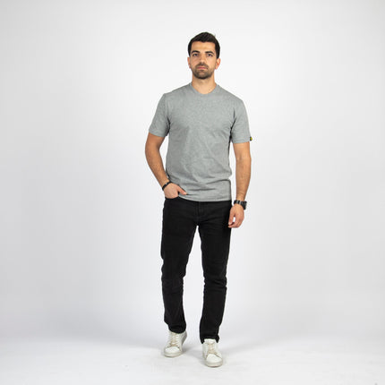 Medium Grey Melange | Basic Cut T-shirt - Basic T-Shirt - Unisex - Jobedu Jordan