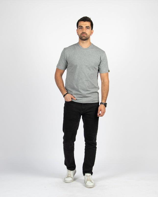 Medium Grey Melange | Basic Cut T-shirt - Basic T-Shirt - Unisex - Jobedu Jordan