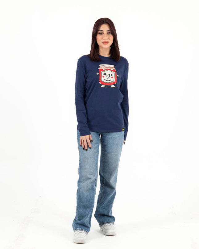 Mrabbayeh | Premium T-shirt Unisex Longsleeve Basic Cut - Premium T-shirt Unisex Longsleeve Basic Cut - Jobedu Jordan