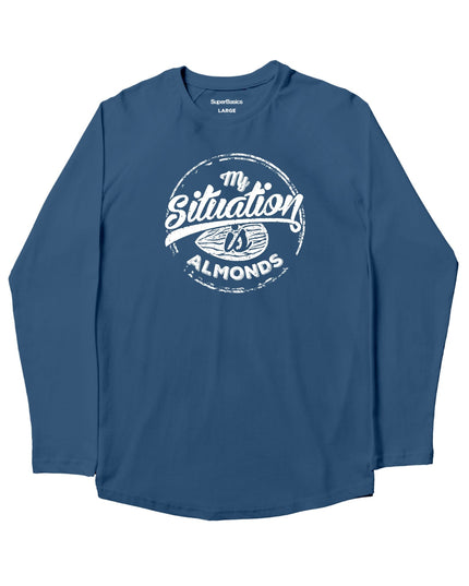My Situation Is Almond | Kids Graphic Longsleeve Tshirt - Kids Graphic Longsleeve Tshirt - Jobedu Jordan