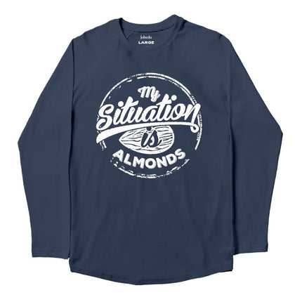 My Situation Is Almond | Premium T-shirt Unisex Longsleeve Basic Cut - Premium T-shirt Unisex Longsleeve Basic Cut - Jobedu Jordan