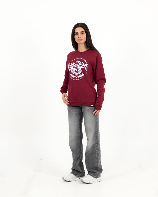 My Situation Is Almond | Unisex Adult Sweatshirt - Graphic Sweatshirt - Unisex - Jobedu Jordan