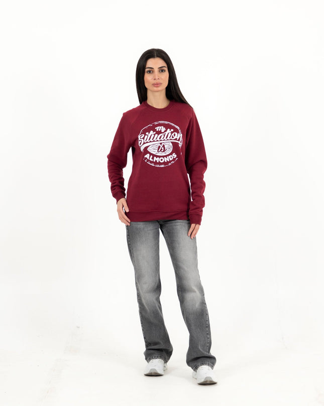 My Situation Is Almond | Unisex Adult Sweatshirt - Graphic Sweatshirt - Unisex - Jobedu Jordan