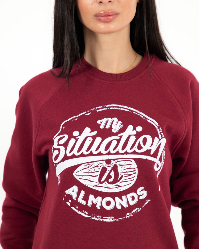 My Situation Is Almond | Unisex Adult Sweatshirt - Graphic Sweatshirt - Unisex - Jobedu Jordan
