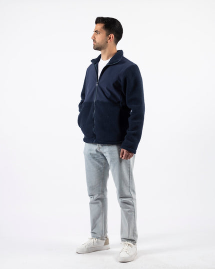 Navy Blue | Unisex Premium Superbasic Windwall Sherpa Jacket - Unisex Superbasic Windwall Sherpa Jacket - Jobedu Jordan