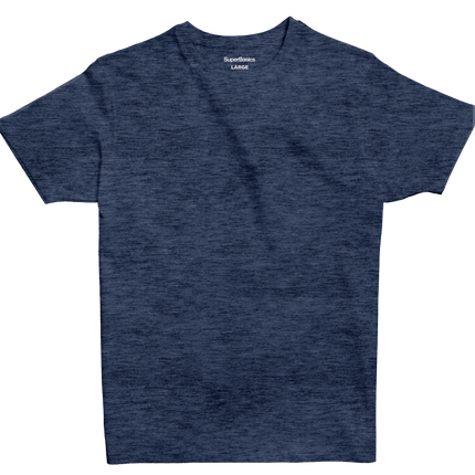 Nothy Navy Heather | T-shirt Unisex Self - Rib - T-shirt Unisex Self - Rib - Jobedu Jordan