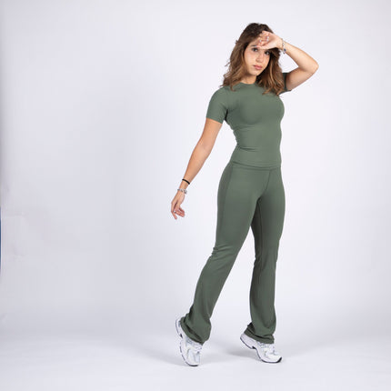 Olive | Women's Soft Knit Tshirt - Women's Soft Knit Tshirt - Jobedu Jordan