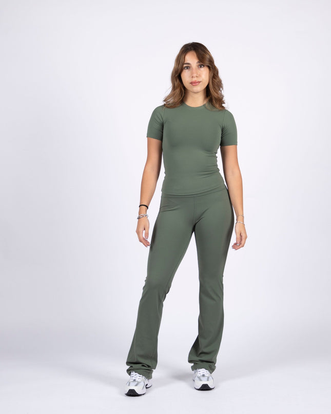 Olive | Women's Soft Knit Tshirt - Women's Soft Knit Tshirt - Jobedu Jordan
