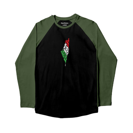 Palestine Arabia | Kids Ghraphic Long Sleeve Baseball Tshirt - Kids Ghraphic Long Sleeve Baseball Tshirt - Jobedu Jordan