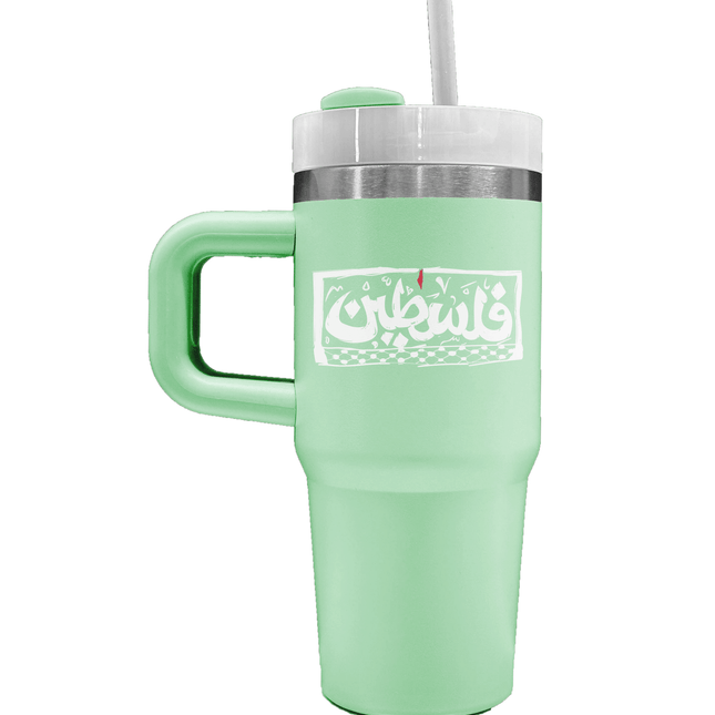 Palestine | Premium Straw Water Bottle - Accessories - Premium Straw Water Bottle - Jobedu Jordan