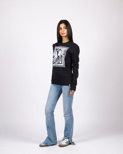 Palestine Stamp | Adult Graphic Longsleeve Tshirt - Adult Graphic Longsleeve Tshirt - Jobedu Jordan