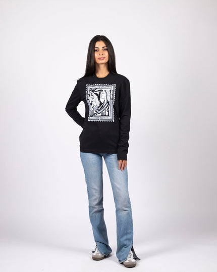 Palestine Stamp | Adult Graphic Longsleeve Tshirt - Adult Graphic Longsleeve Tshirt - Jobedu Jordan
