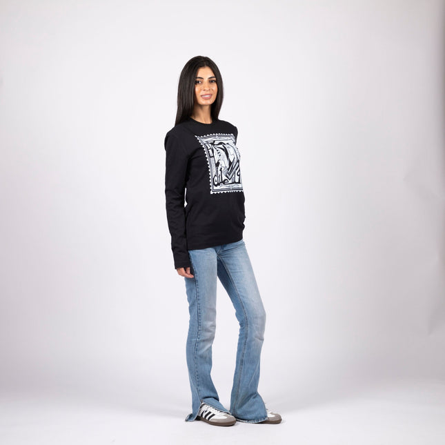 Palestine Stamp | Adult Graphic Longsleeve Tshirt - Adult Graphic Longsleeve Tshirt - Jobedu Jordan