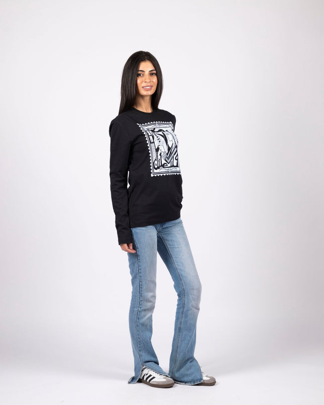 Palestine Stamp | Adult Graphic Longsleeve Tshirt - Adult Graphic Longsleeve Tshirt - Jobedu Jordan
