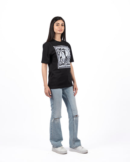 Palestine Stamp | Basic Cut T-shirt - Graphic T-Shirt - Unisex - Jobedu Jordan