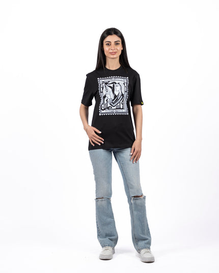 Palestine Stamp | Basic Cut T-shirt - Graphic T-Shirt - Unisex - Jobedu Jordan