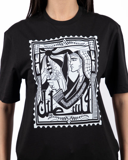 Palestine Stamp | Basic Cut T-shirt - Graphic T-Shirt - Unisex - Jobedu Jordan