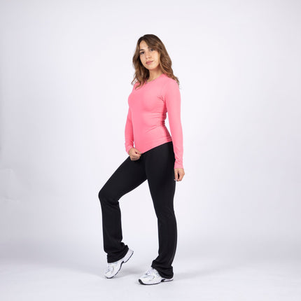 Pink | Women's Soft Knit Long Sleeve Tshirt - Women's Soft Knit Long Sleeve Tshirt - Jobedu Jordan
