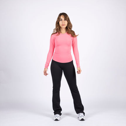 Pink | Women's Soft Knit Long Sleeve Tshirt - Women's Soft Knit Long Sleeve Tshirt - Jobedu Jordan