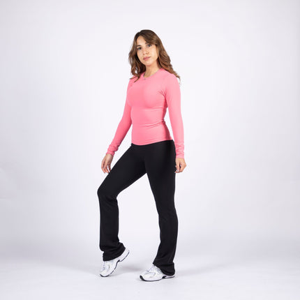 Pink | Women's Soft Knit Long Sleeve Tshirt - Women's Soft Knit Long Sleeve Tshirt - Jobedu Jordan