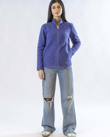 Purple | Women Superbasic Sherpa Jacket - Women Superbasic Sherpa Jacket - Jobedu Jordan