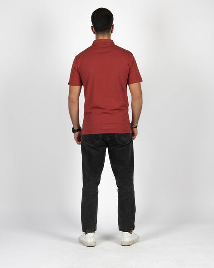 Red Rock | Adult Short Sleeve Polo - Basic Polo T-Shirt - Jobedu Jordan