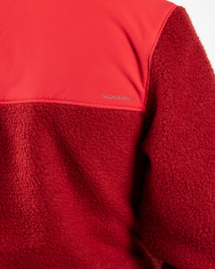 Red | Unisex Premium Superbasic Windwall Sherpa Jacket - Unisex Superbasic Windwall Sherpa Jacket - Jobedu Jordan