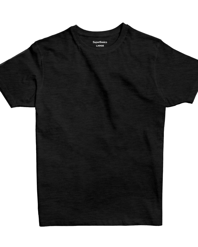 Rich Black Heather | T-shirt Unisex Self - Rib - T-shirt Unisex Self - Rib - Jobedu Jordan