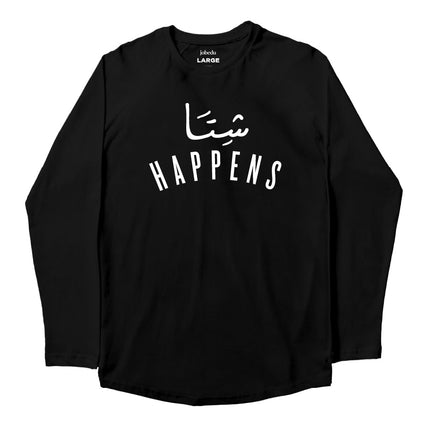 Shetta Happens | Premium T-shirt Unisex Longsleeve Basic Cut - Premium T-shirt Unisex Longsleeve Basic Cut - Jobedu Jordan