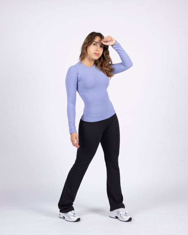 Sky Blue | Women's Soft Knit Long Sleeve Tshirt - Women's Soft Knit Long Sleeve Tshirt - Jobedu Jordan