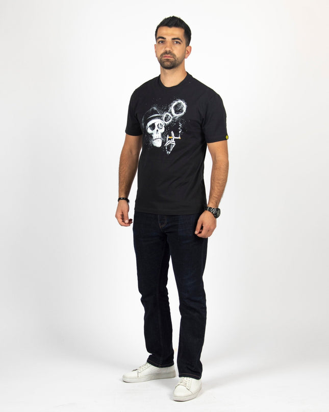 Smoking Skull | Basic Cut T-shirt - Graphic T-Shirt - Unisex - Jobedu Jordan