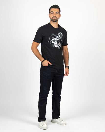 Smoking Skull | Basic Cut T-shirt - Graphic T-Shirt - Unisex - Jobedu Jordan
