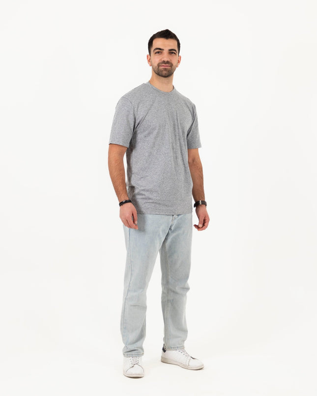 Soothing Grey Heather | T-shirt Unisex Self - Rib - T-shirt Unisex Self - Rib - Jobedu Jordan