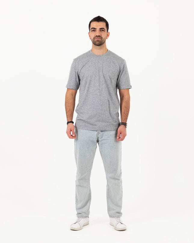 Soothing Grey Heather | T-shirt Unisex Self - Rib - T-shirt Unisex Self - Rib - Jobedu Jordan