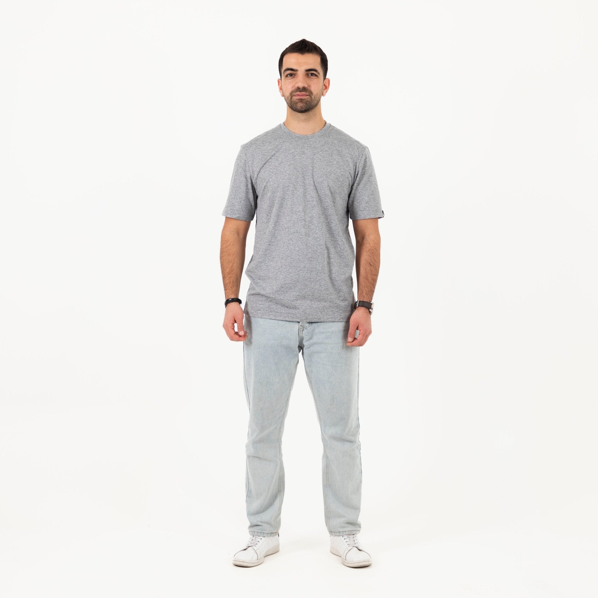Lt Grey Melange | Premium Basic Regular Cut Unisex T-Shirt Lt Grey Melange | Premium Basic Regular Cut Unisex T-Shirt