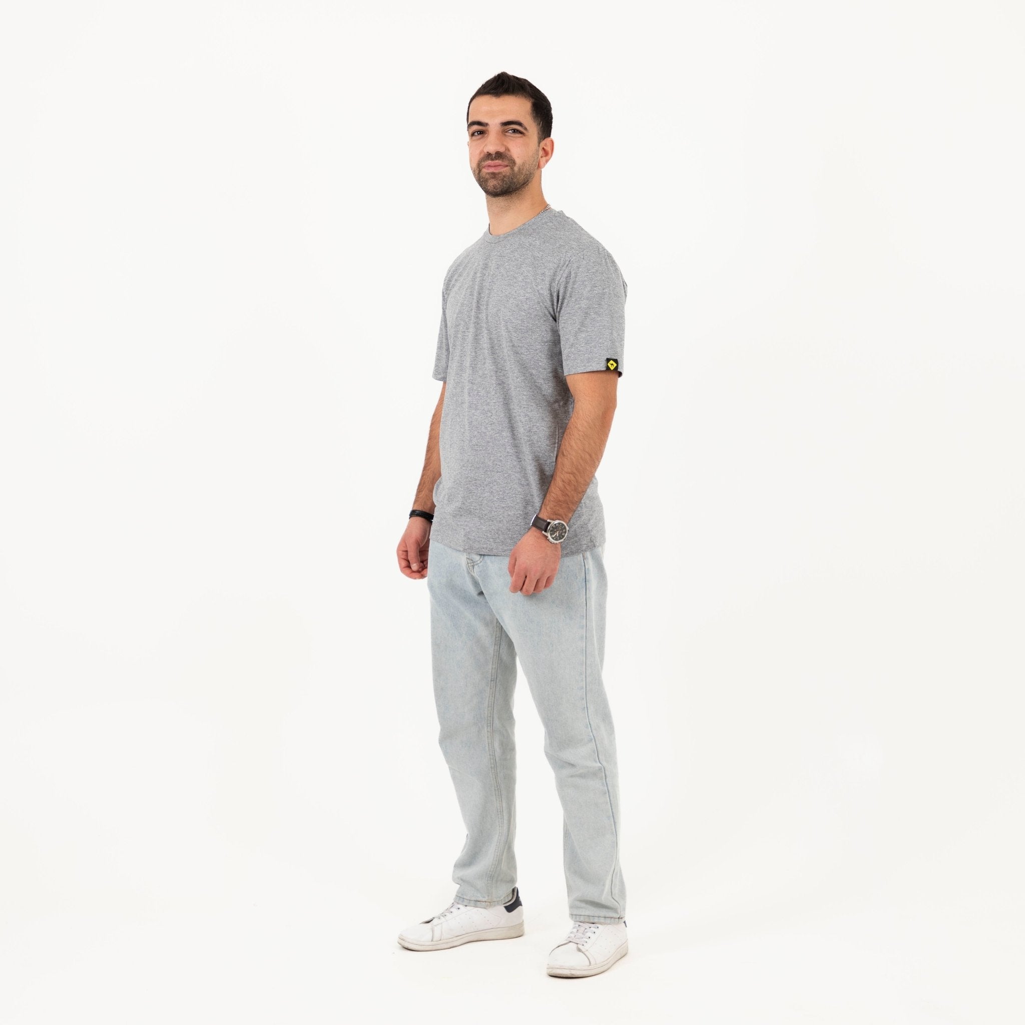 Lt Grey Melange | Premium Basic Regular Cut Unisex T-Shirt Lt Grey Melange | Premium Basic Regular Cut Unisex T-Shirt