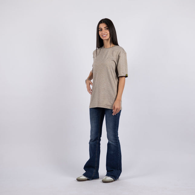 Taupe Heather | T-shirt Unisex Self - Rib - T-shirt Unisex Self - Rib - Jobedu Jordan