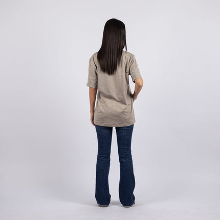 Taupe Heather | T-shirt Unisex Self - Rib - T-shirt Unisex Self - Rib - Jobedu Jordan