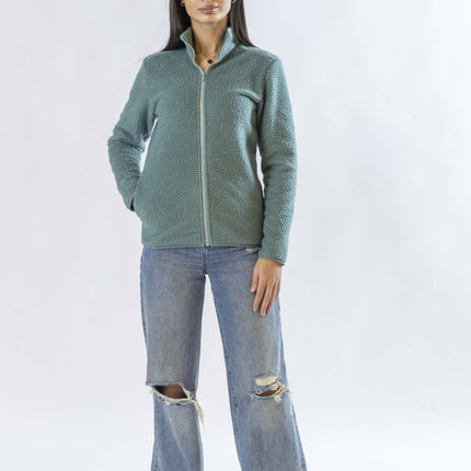 Teal | Women Superbasic Sherpa Jacket - Women Superbasic Sherpa Jacket - Jobedu Jordan