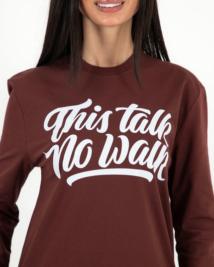 This Talk No Walk | Premium T-shirt Unisex Longsleeve Basic Cut - Premium T-shirt Unisex Longsleeve Basic Cut - Jobedu Jordan