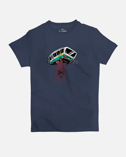 Ufo Bus | Kid's Basic Cut T-shirt - Graphic T-Shirt - Kids - Jobedu Jordan