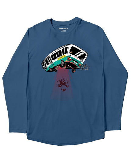 Ufo Bus | Kids Graphic Longsleeve Tshirt - Kids Graphic Longsleeve Tshirt - Jobedu Jordan
