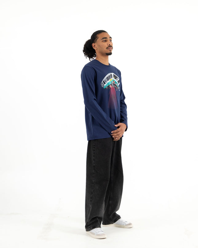 UFO Bus | Premium T-shirt Unisex Longsleeve Basic Cut - Premium T-shirt Unisex Longsleeve Basic Cut - Jobedu Jordan